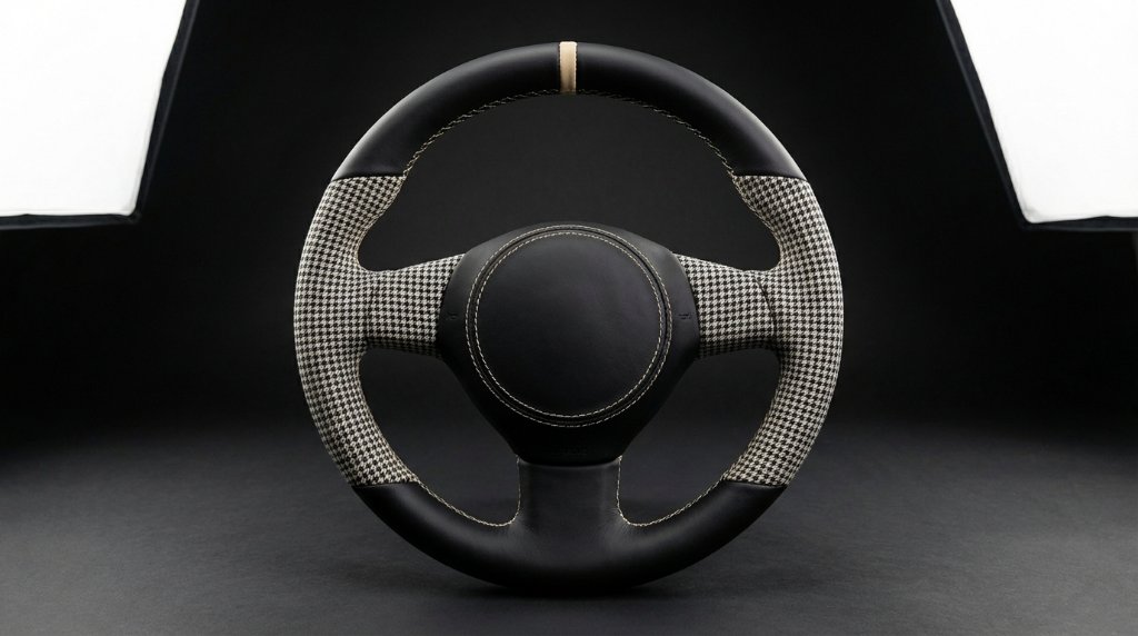 Houndstooth Steering Wheel