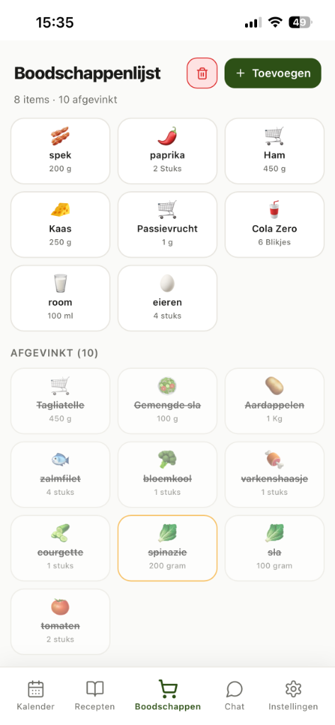Chat screen