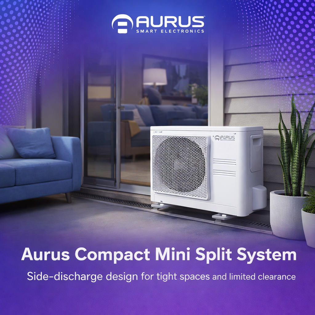 Aurus compact ductless mini split indoor air handler installed in a Phoenix Arizona home by Sapper HVAC