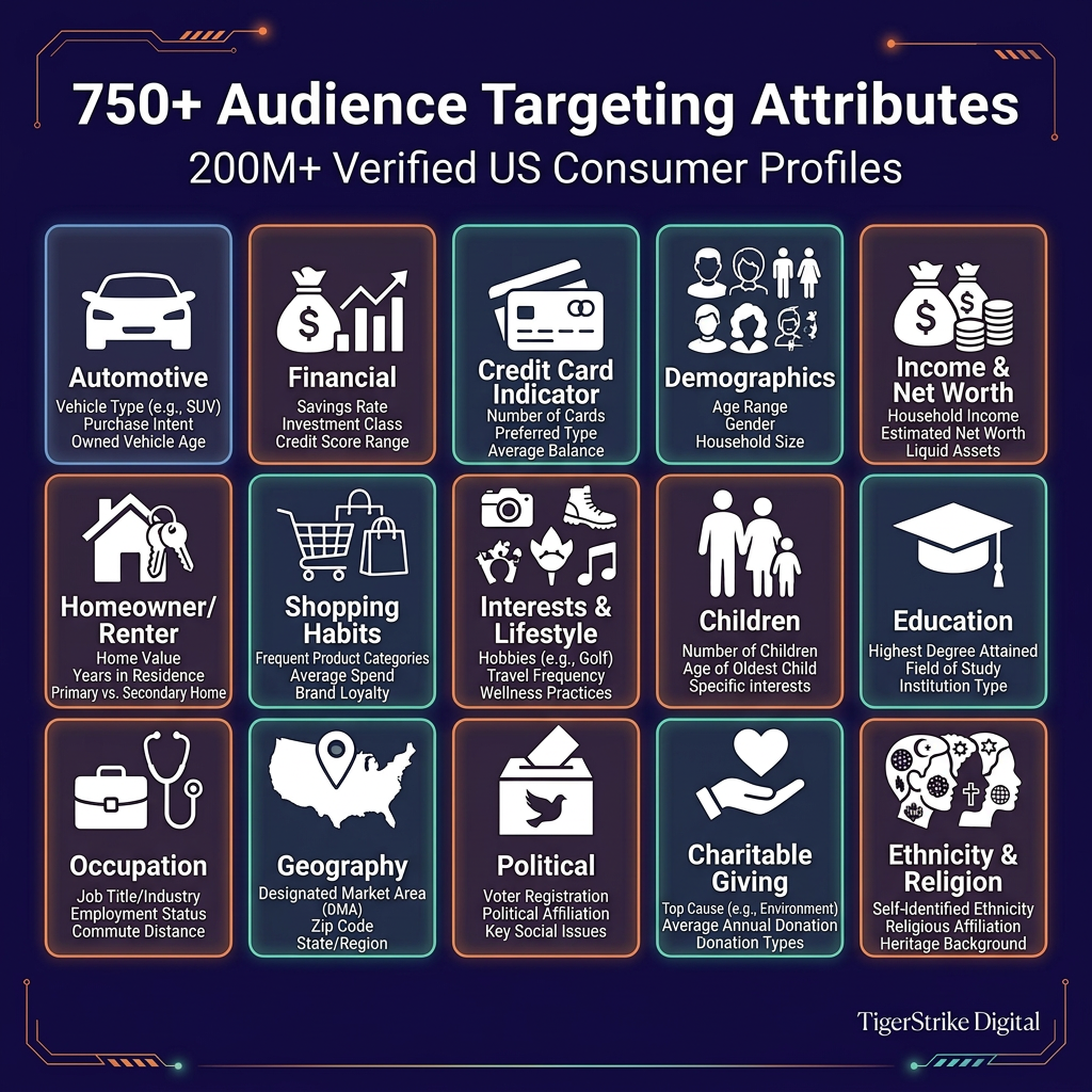 750+ Audience Targeting Attributes