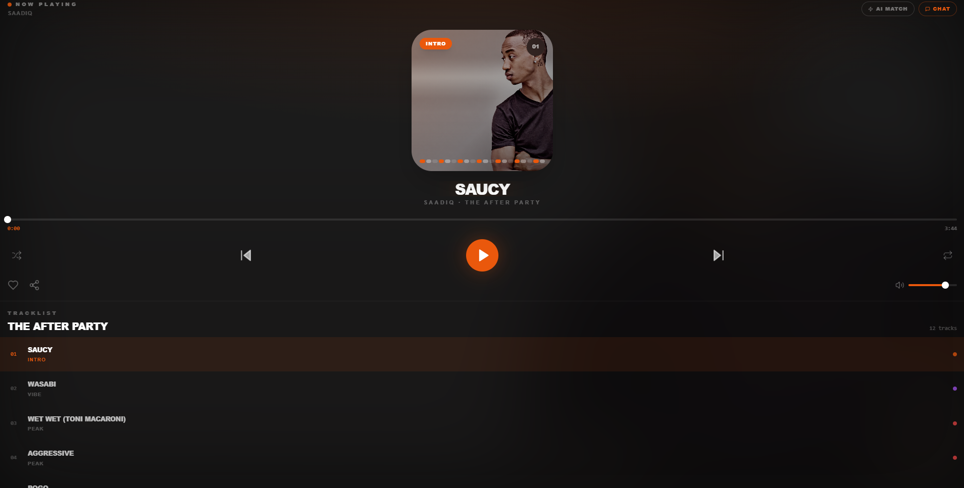 Artist Showcase App template preview
