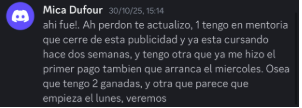 Testimonio de Mica