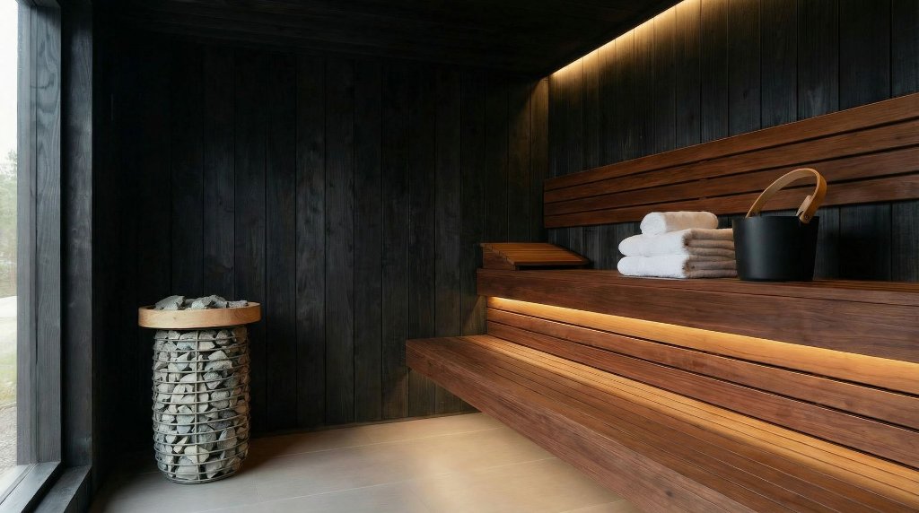 Heat-treated wood interior