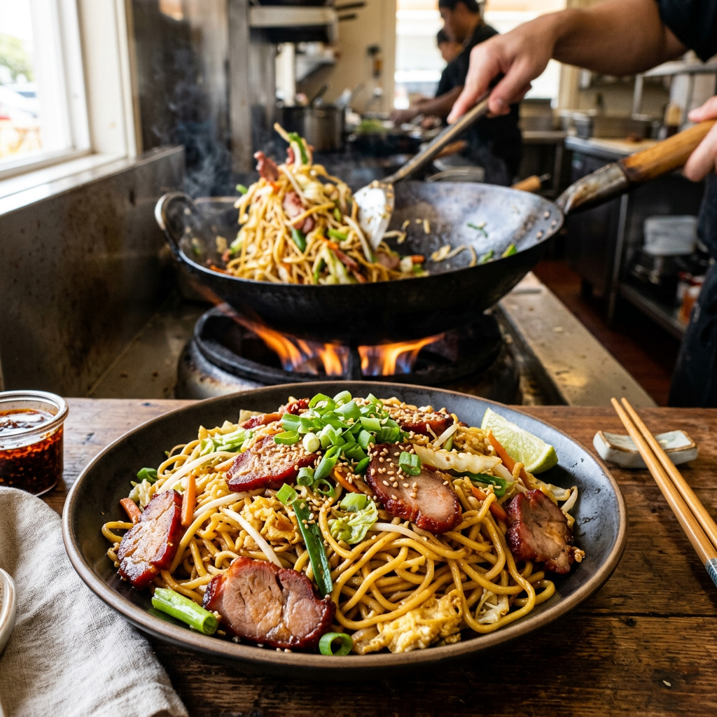 Fried Saimin with Charsiu