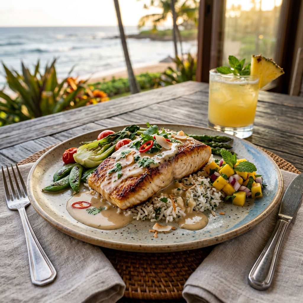Mahi Mahi w/ Coconut Butter Sauce