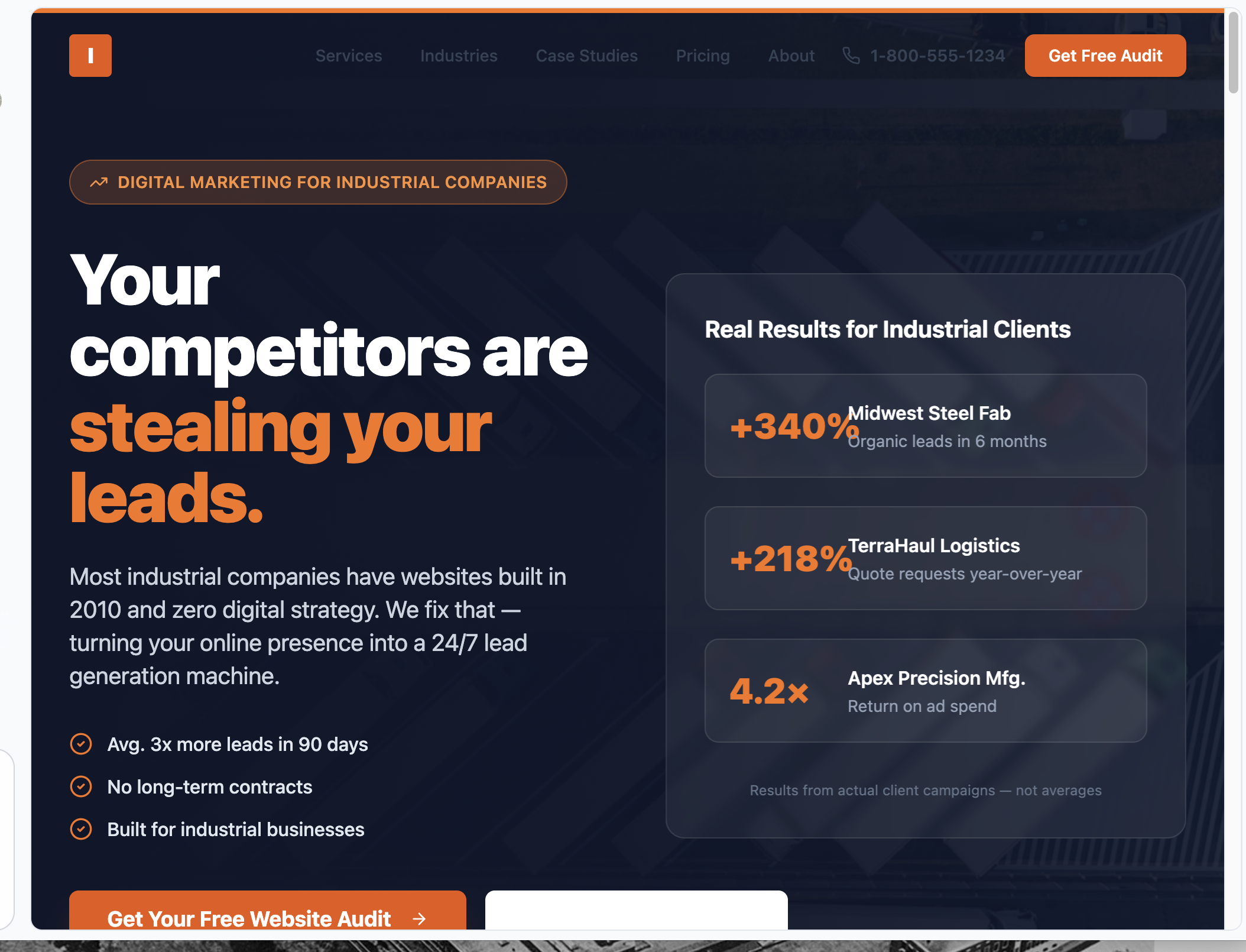 Website Repair and Renovation template preview