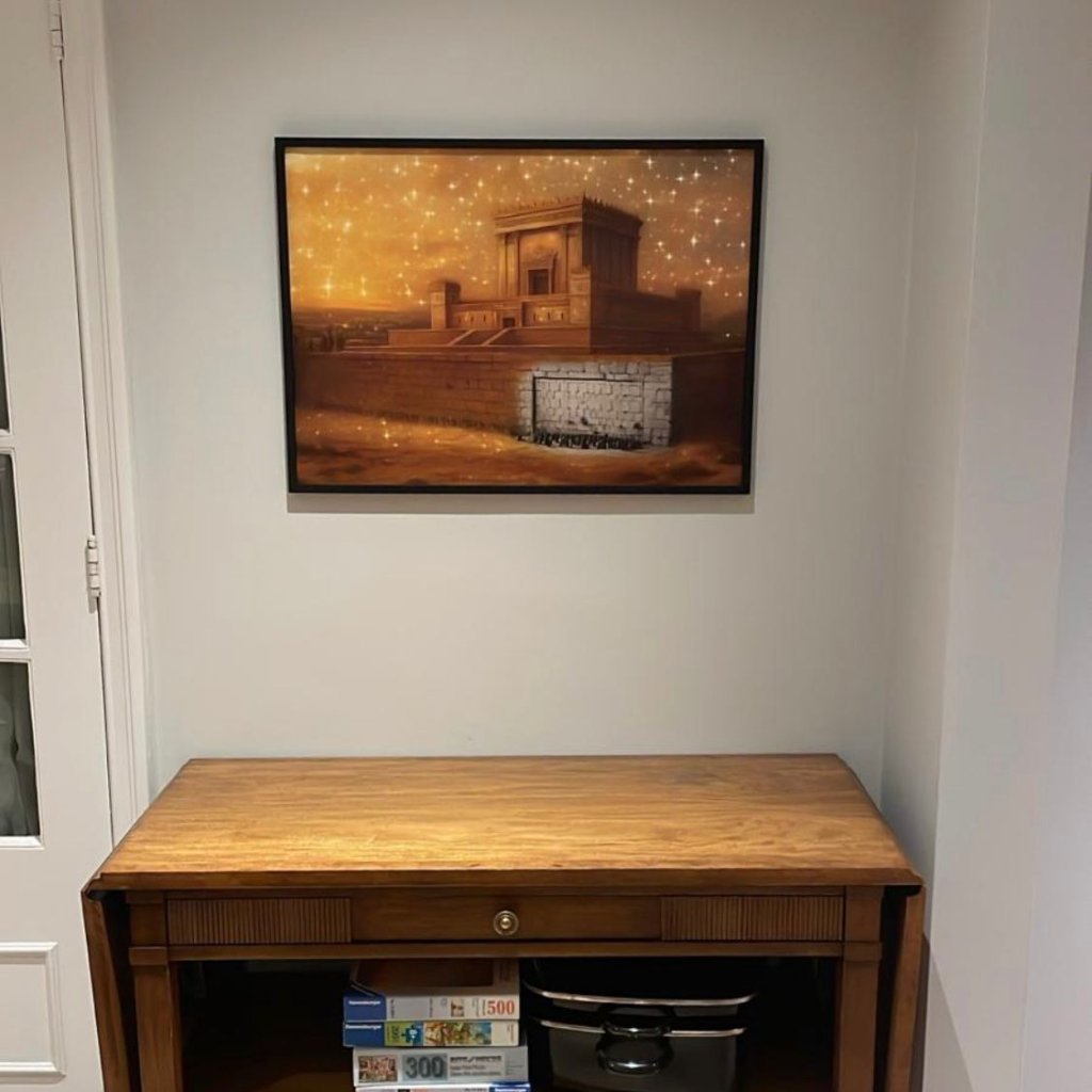 Customer home with Judaica art