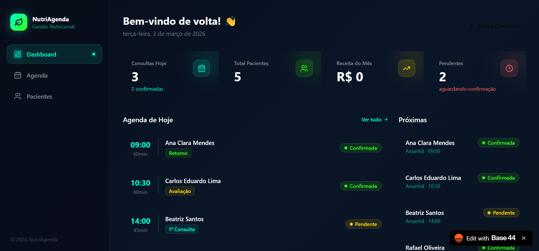 NutriData template preview