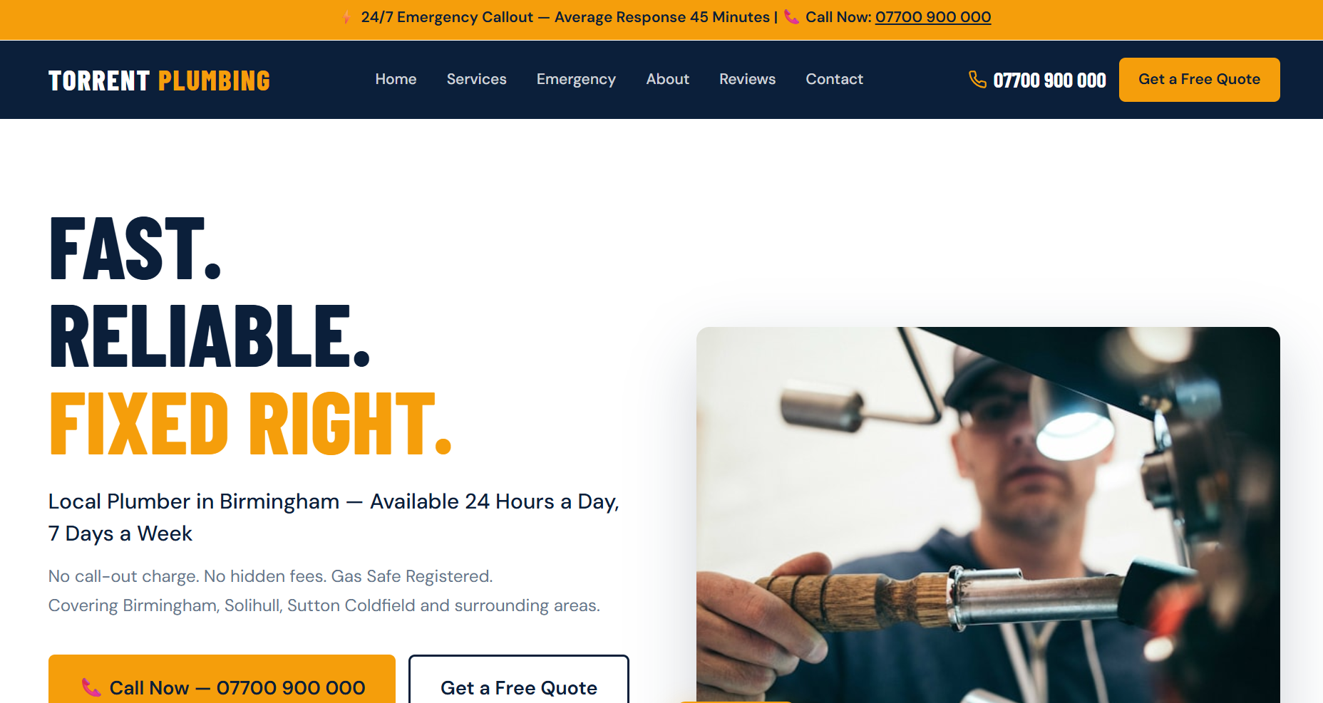 Plumbing Template template preview