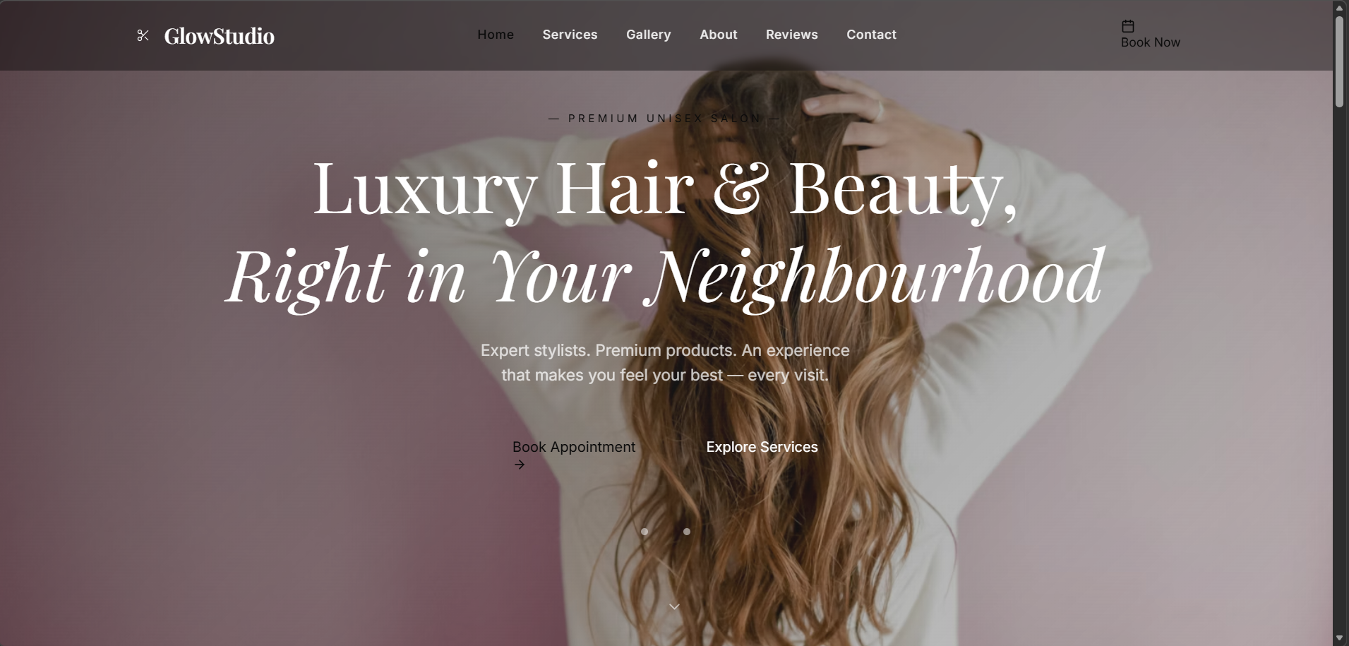 Glow & Go Salon  template preview