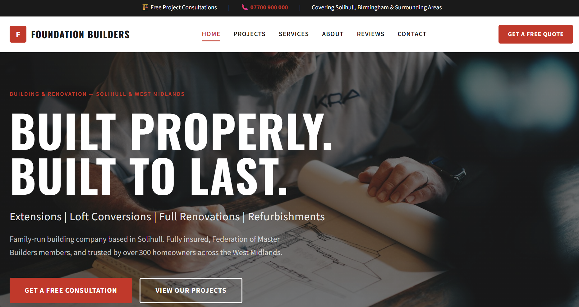 Builders Template template preview