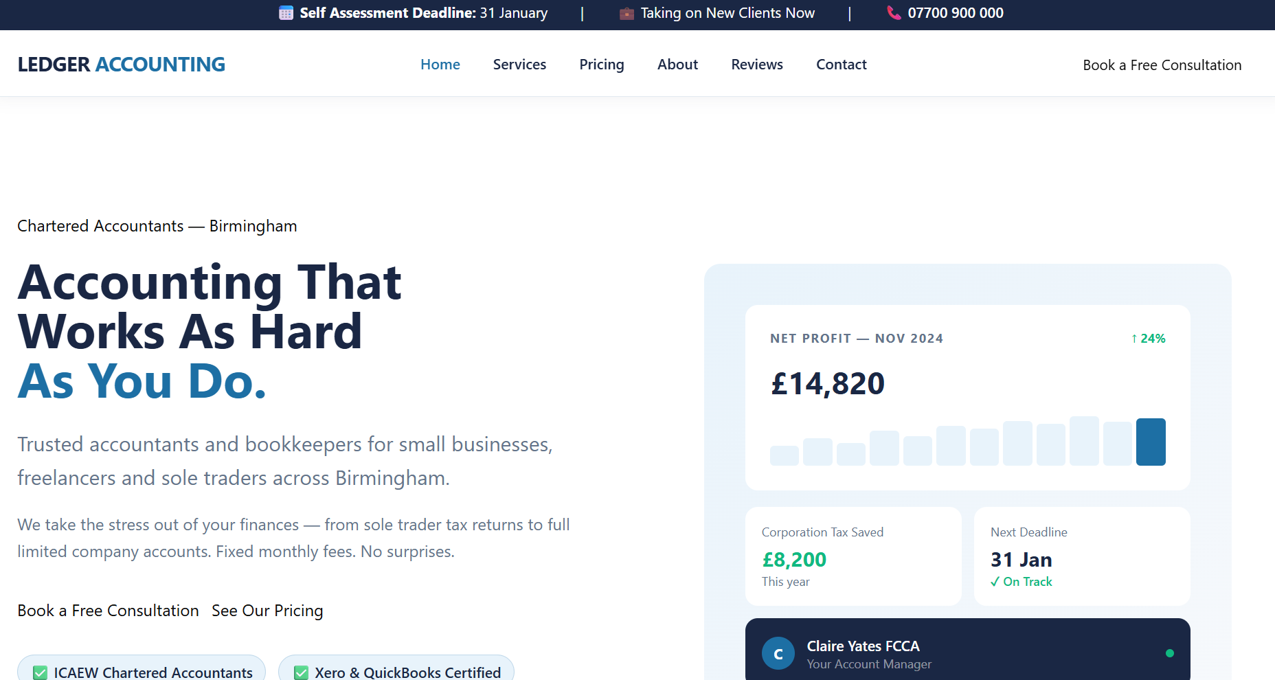 Accounting template preview