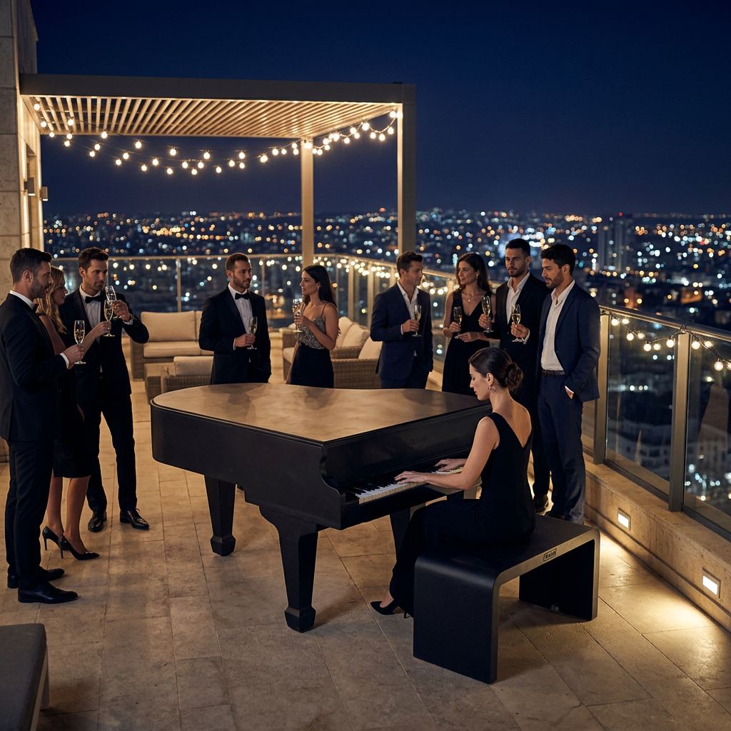 Luxury outdoor piano