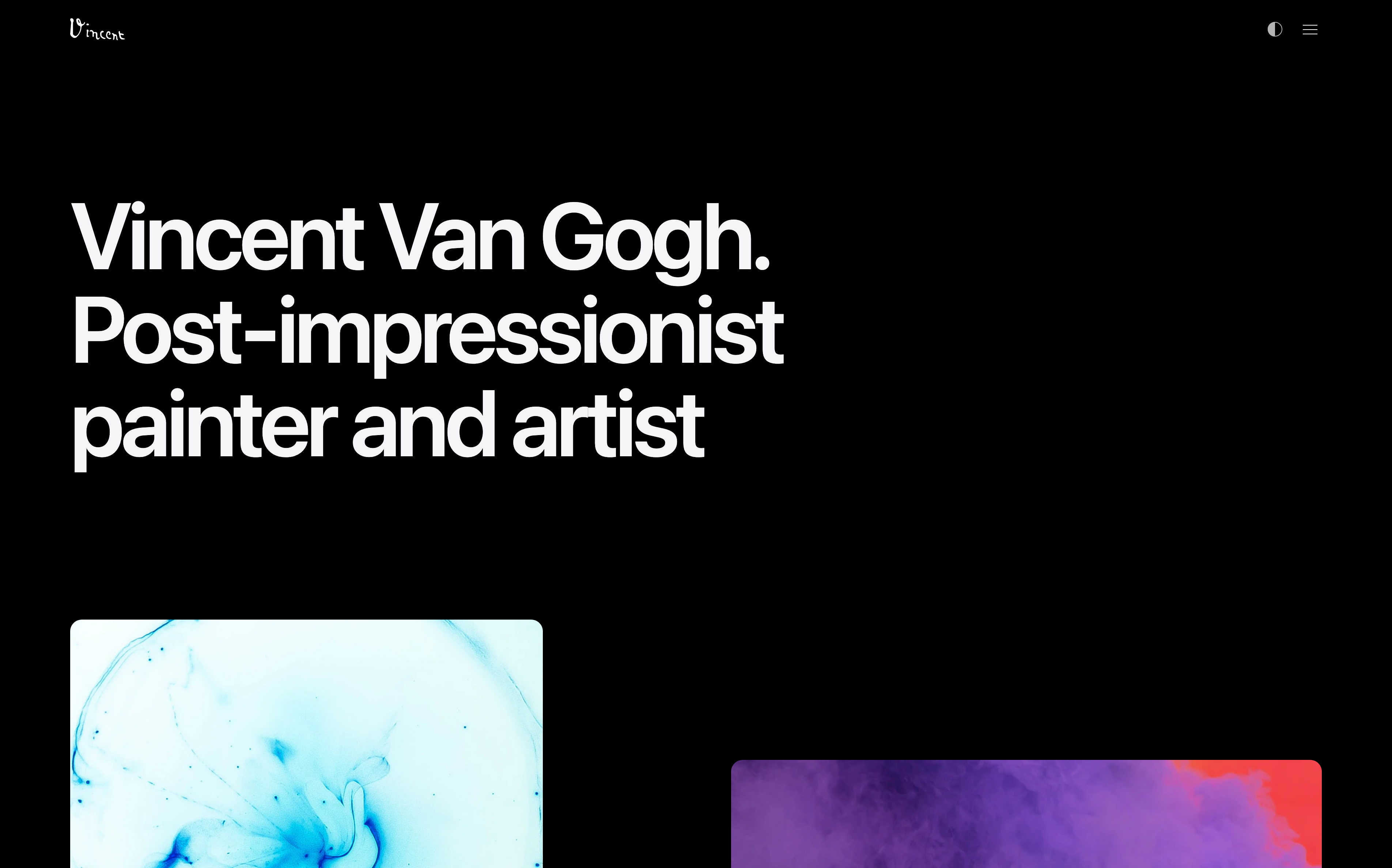 Van Gogh Gallery template preview