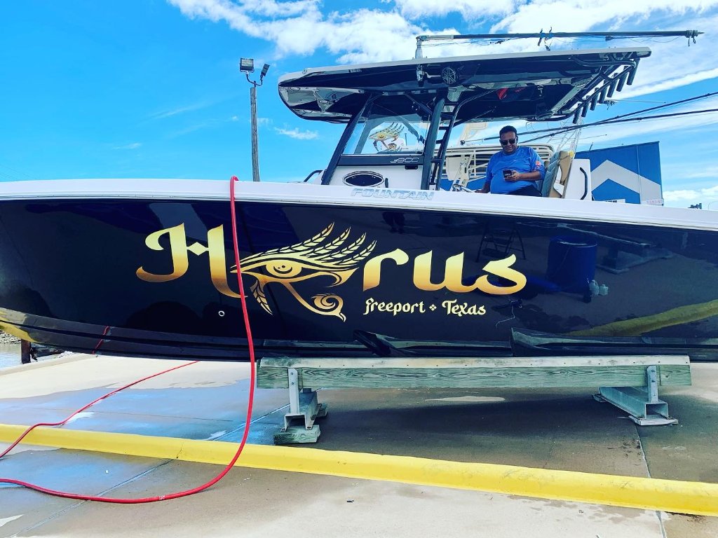 Boat wrap installers near Galveston Bay