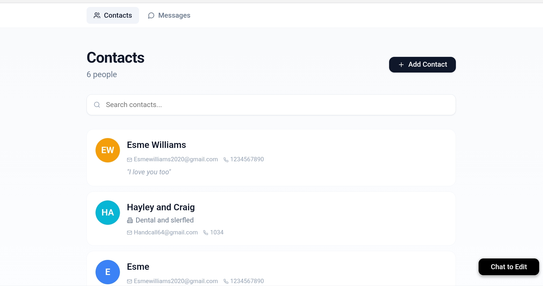 Connect hub template preview