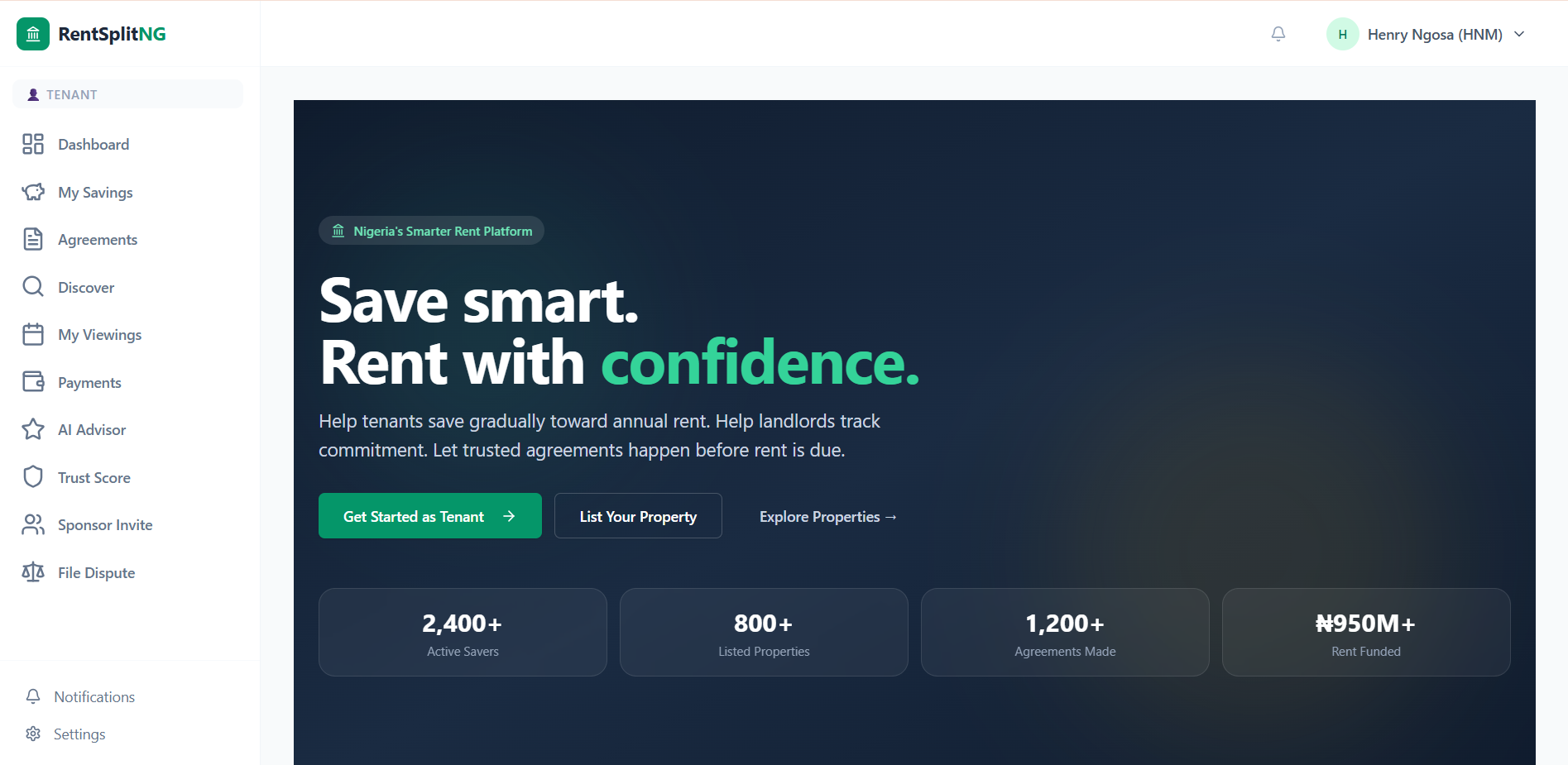 RentSplit template preview