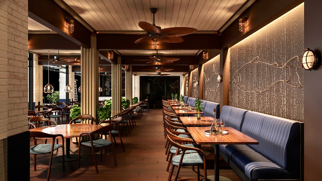 Warm dining room ambiance