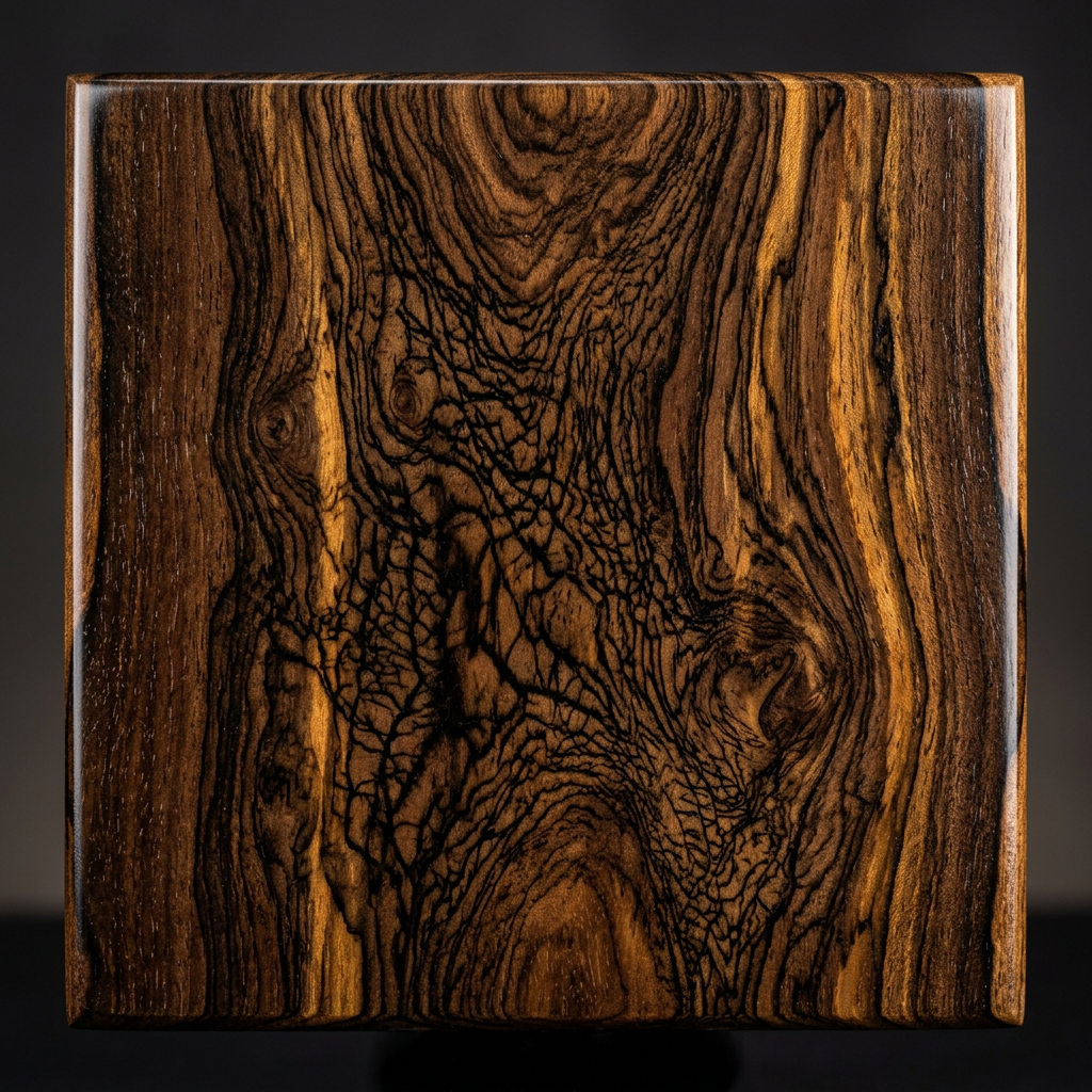Ziricote wood grain — 1630 lbf Janka hardness