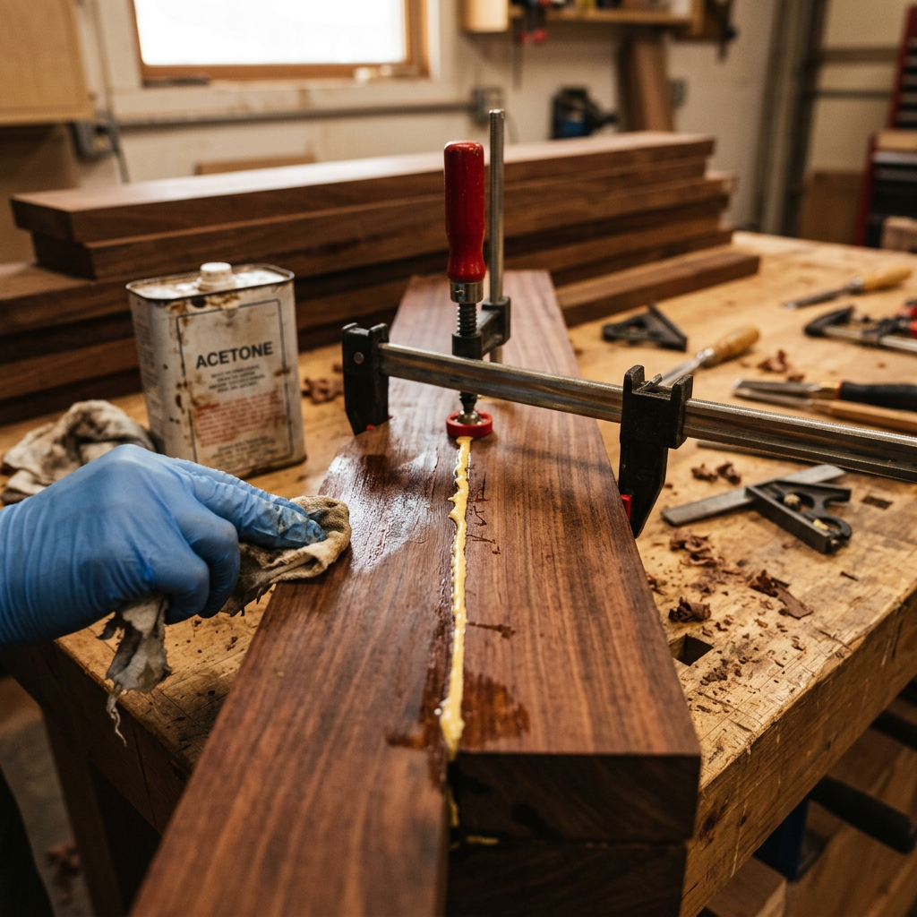 Best Gluing Techniques for Oily Tropical Hardwoods
