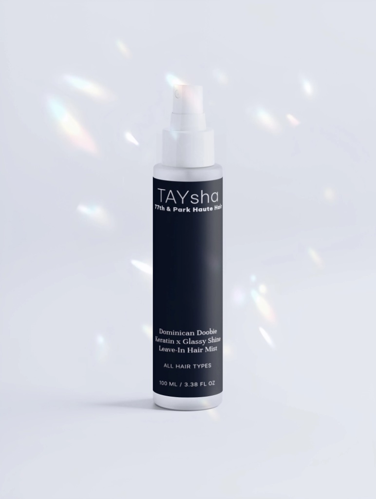 TAYsha 77th & Park Haute Hair — Dominican Doobie Keratin x Glassy Shine Leave-In Hair Mist