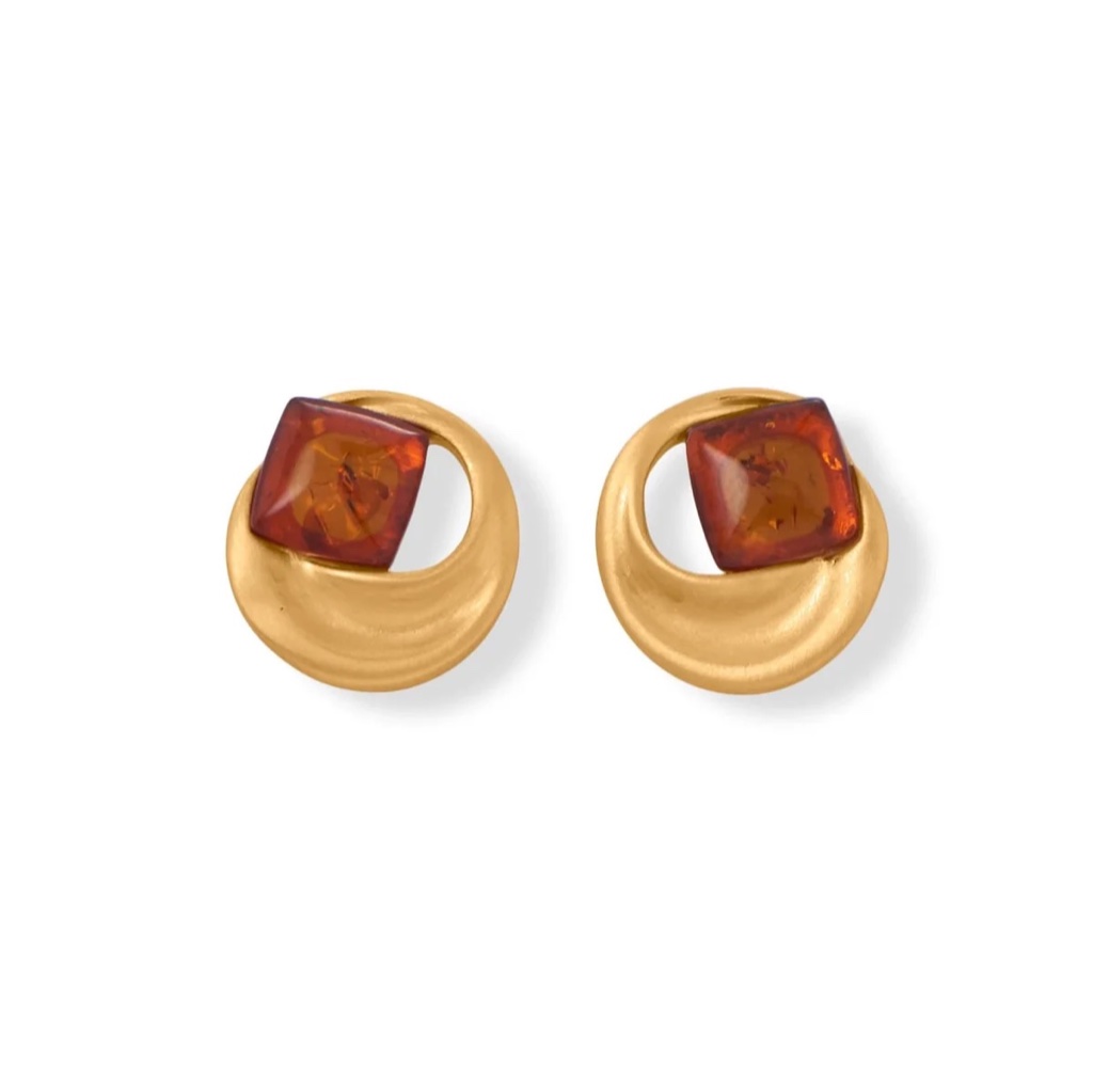 5th Ave BAP Amber Stud Earrings — PrincessTAY