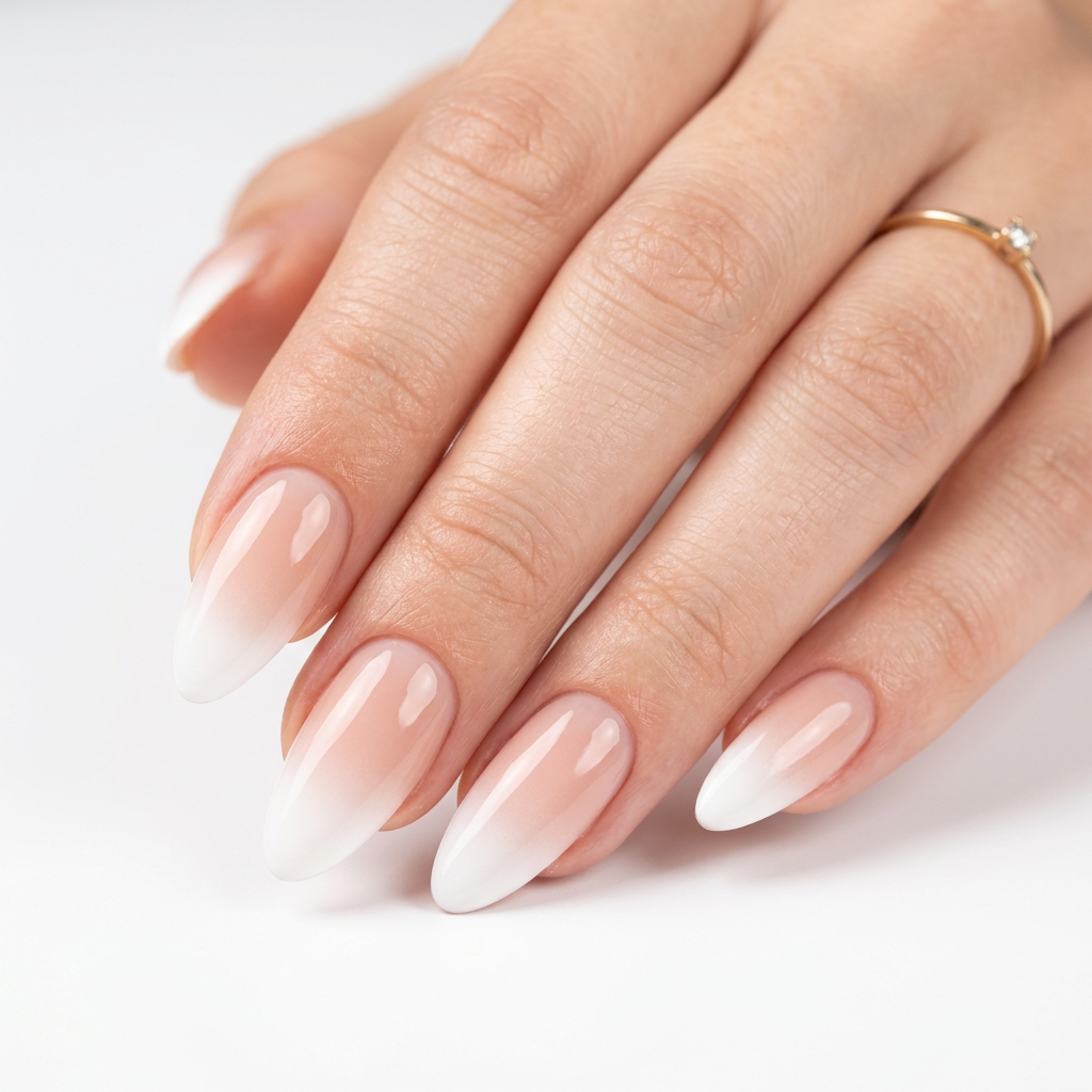 Shiny Ombre French — effortless gradient