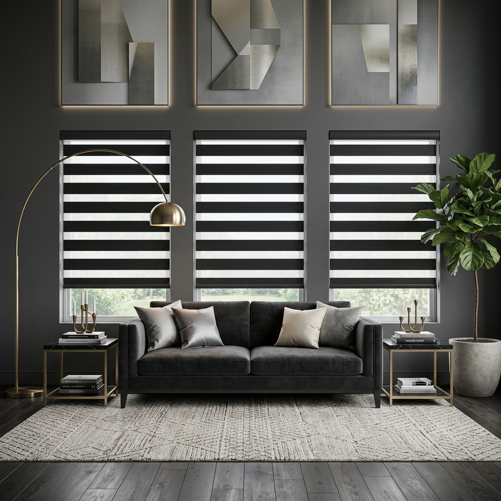 Luxury Living Room Triple Window Installation