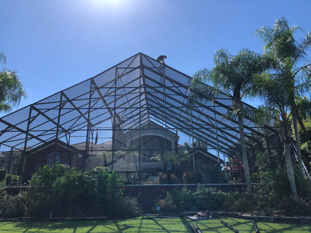 Pool screen enclosure repair in Altamonte Springs Florida