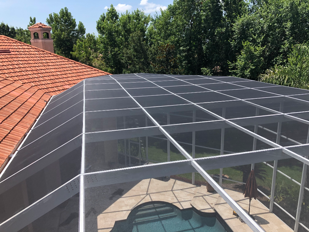Pool screen enclosure pressure washing service Orlando FL by Screen Walkers