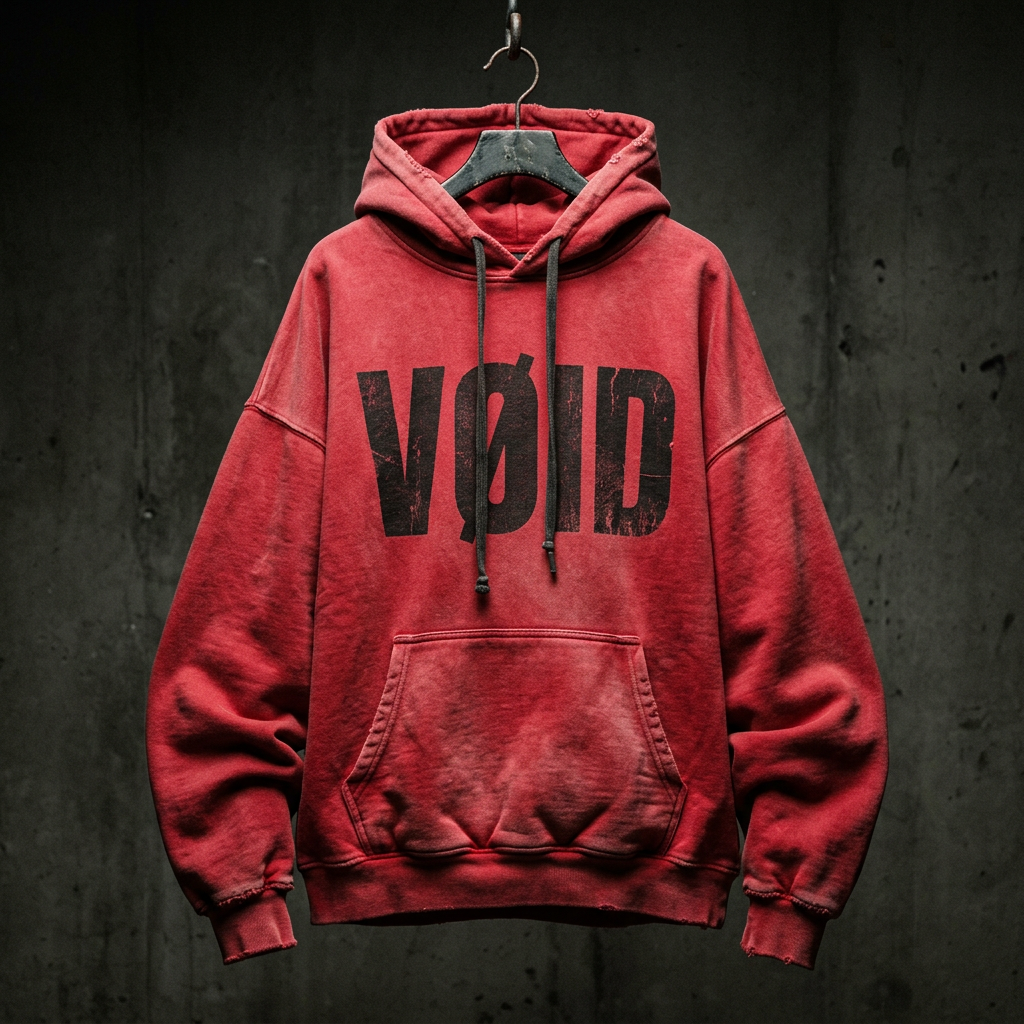 VØID Hoodie — Red / Black Logo