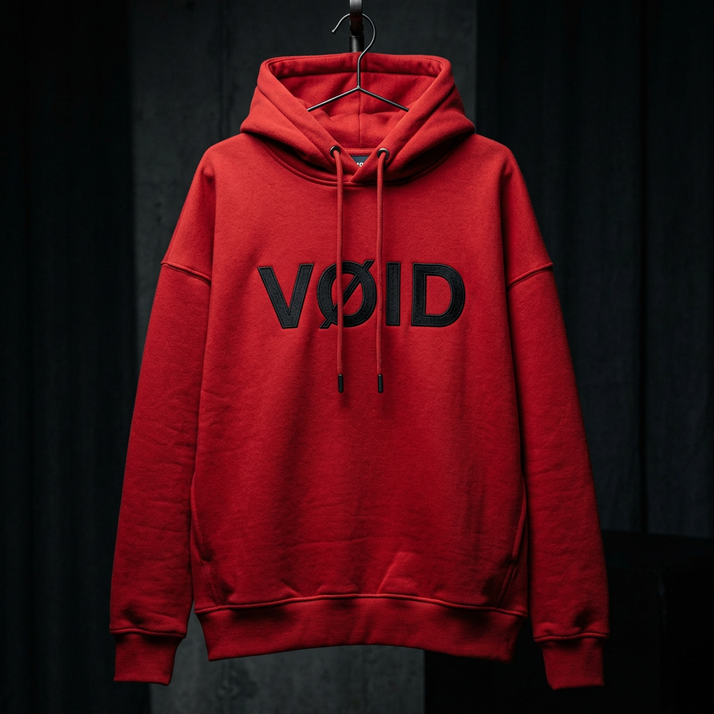 Shadow Oversized Hoodie — Red