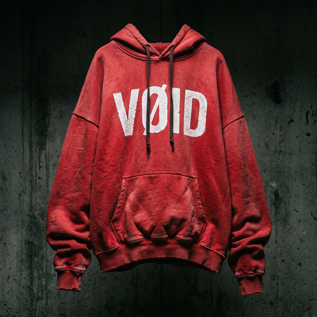 VØID Hoodie — Red / White Logo