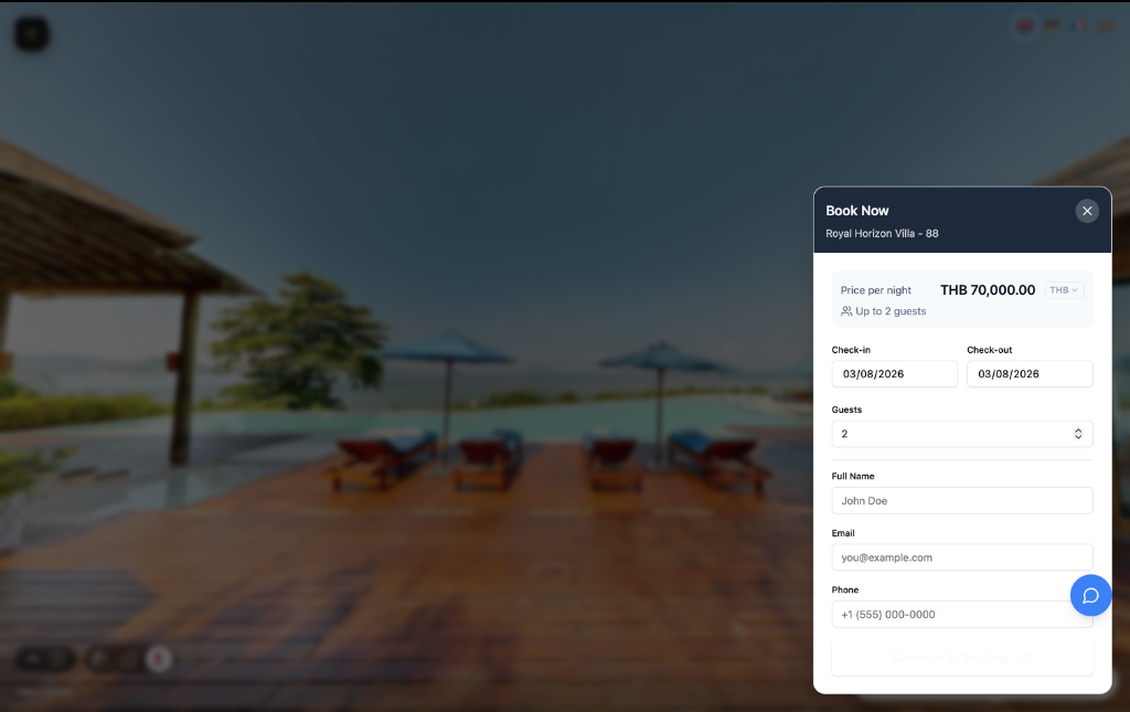 3D Online Booking System