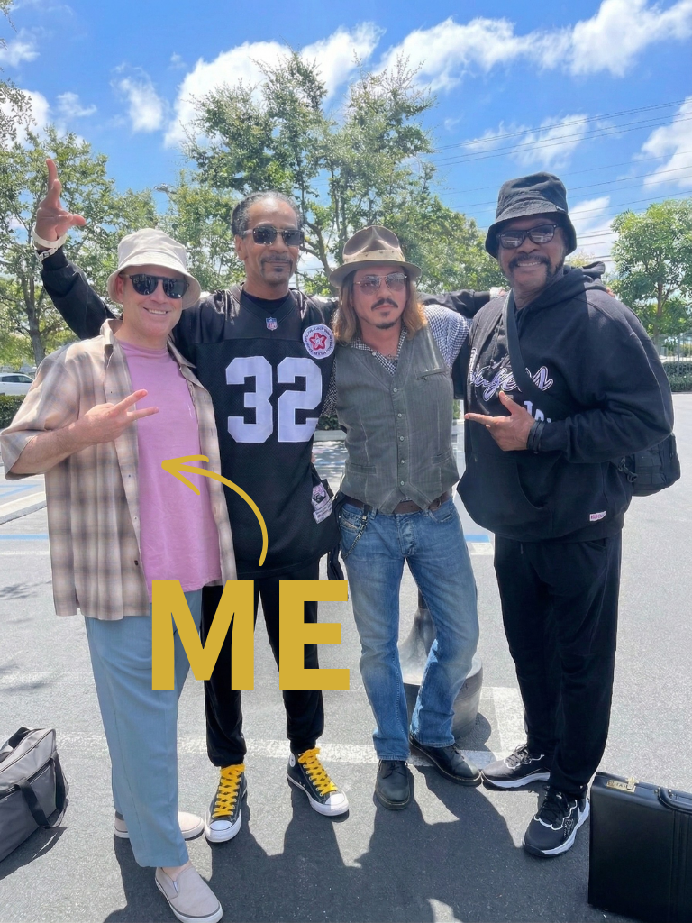 The artist with the crew