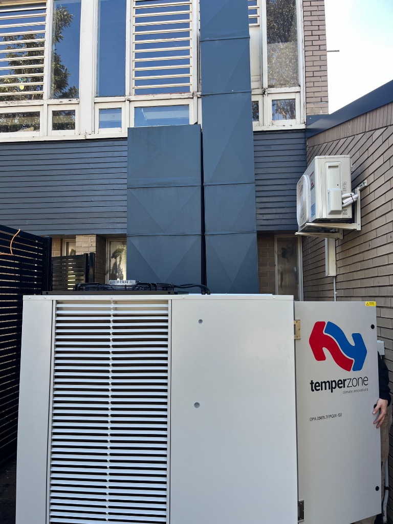 Temperzone heat pump installation — high-end residential project