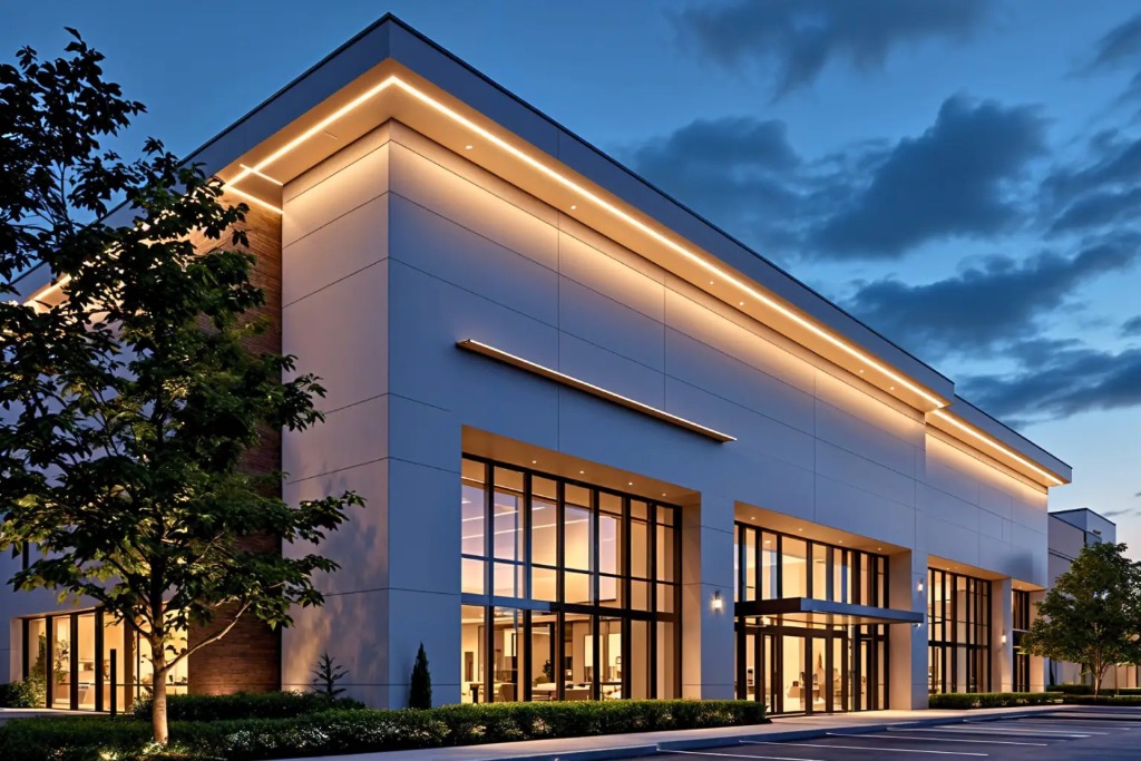 Retail Strip Facade — Architectural Lighting Ottawa Gatineau
