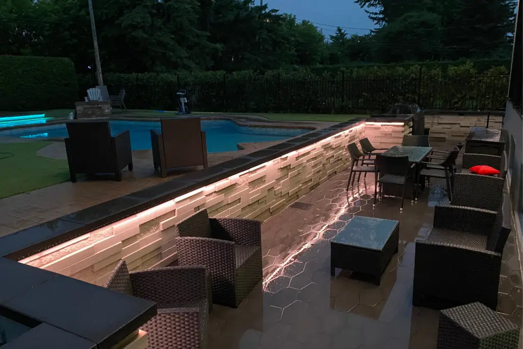 RGB Pool Patio — Architectural Lighting Ottawa Gatineau