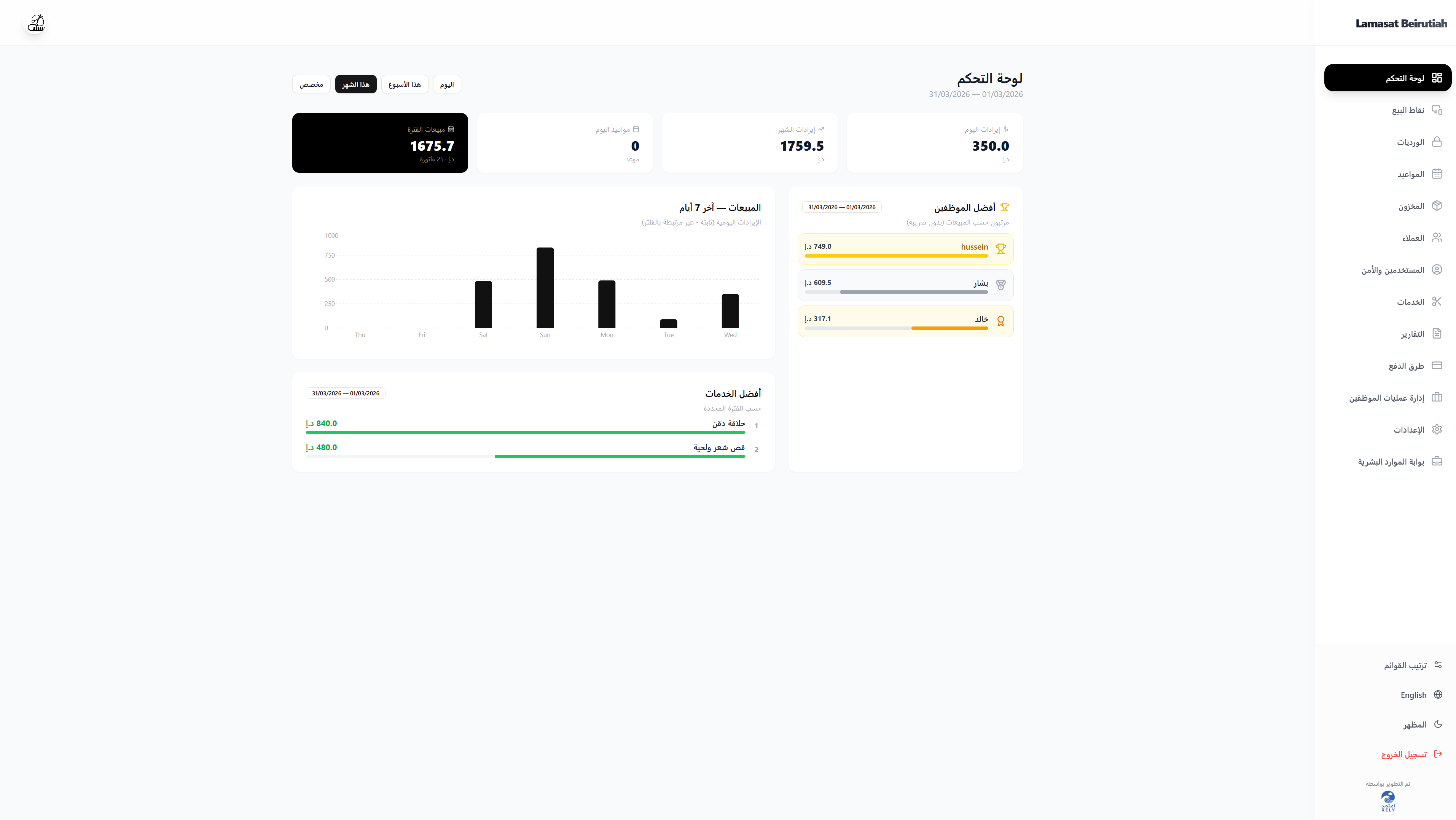 RELY CLOUD template preview