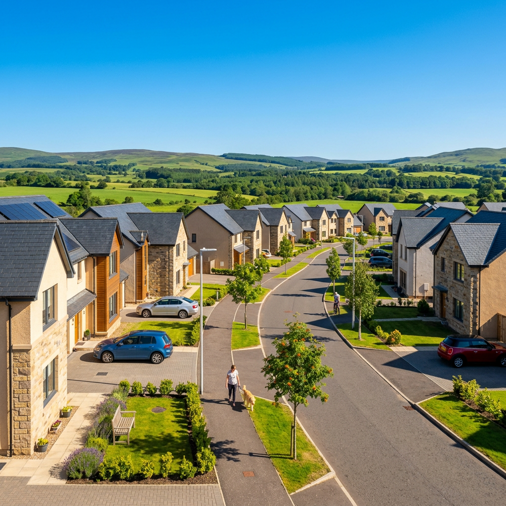 Modern Scottish housing development