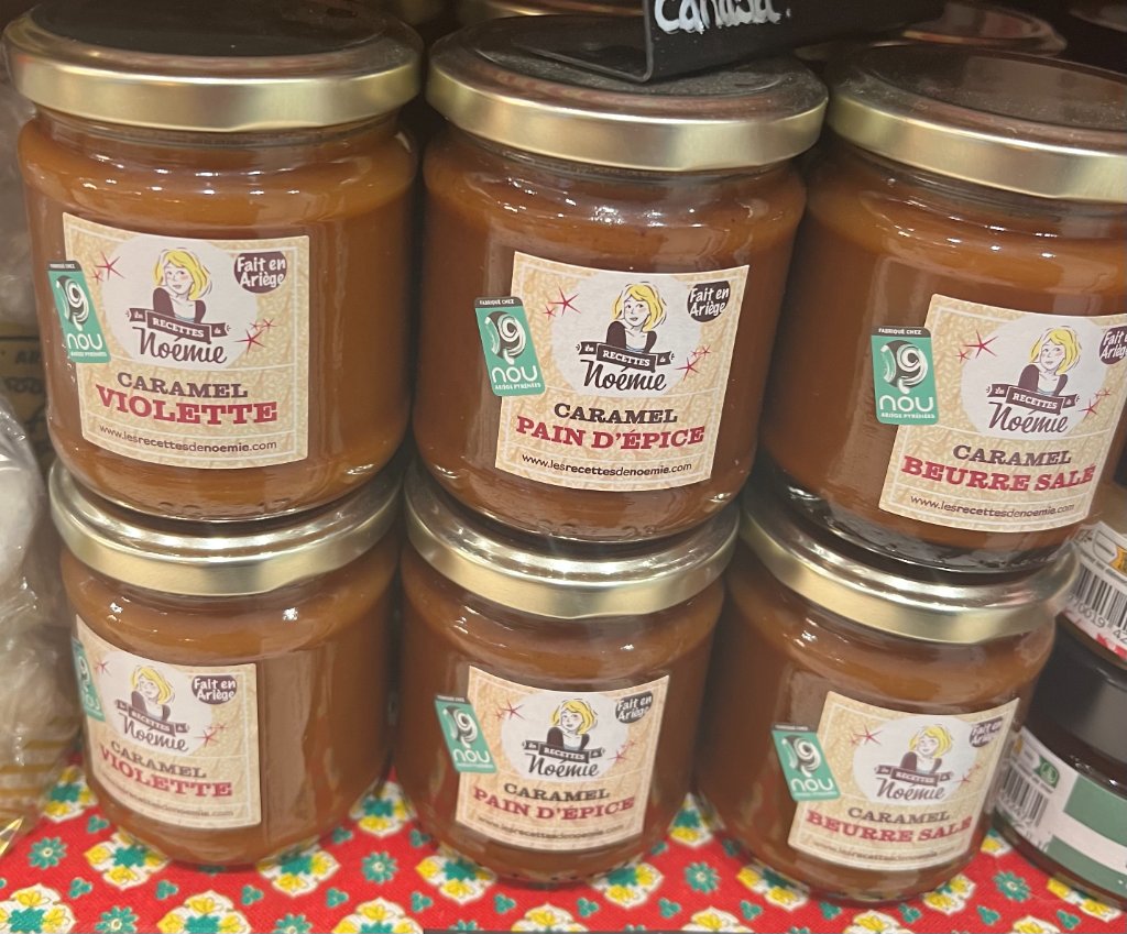Gamme caramels — étal