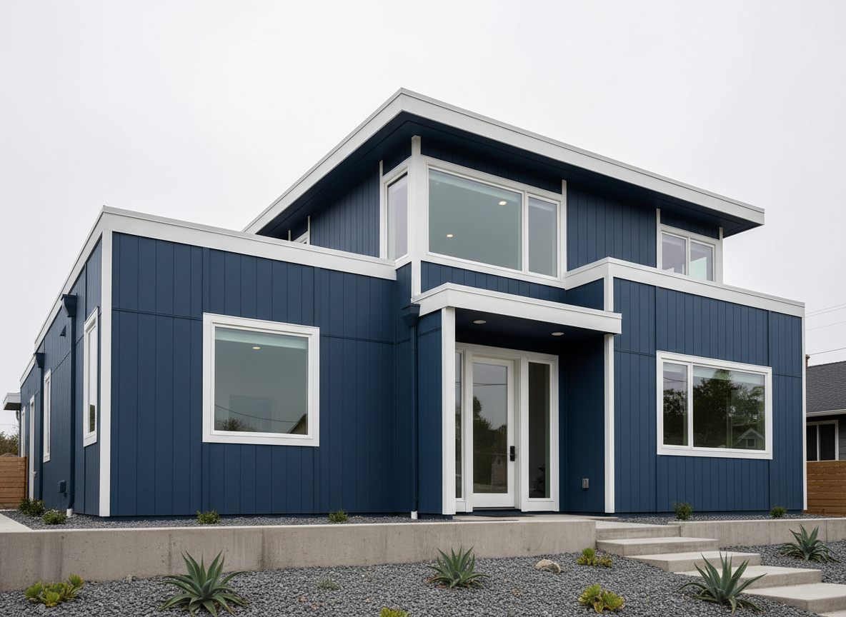 Fiber-cement style lap siding on a home exterior