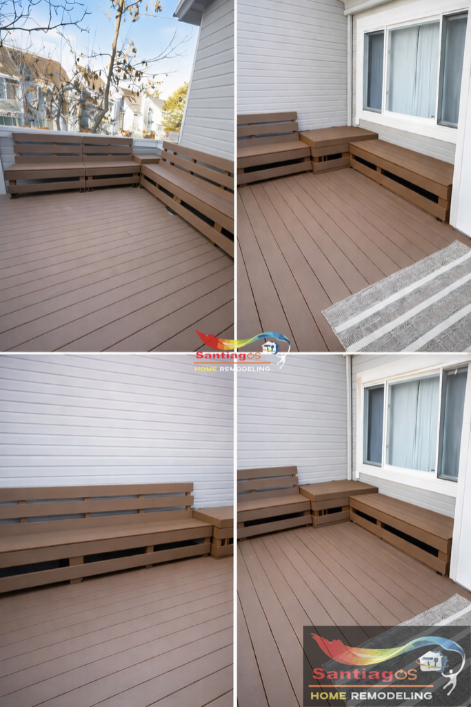 Deck with Built-In Benches