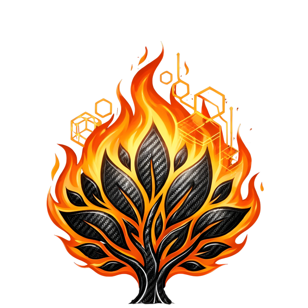 Carbon Fiber Burning Bush — sacred fire and engineered precision