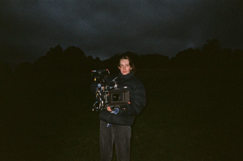 Clara B. Zimmer on set