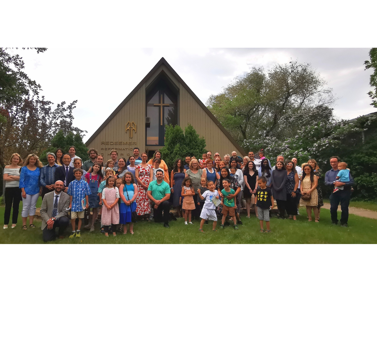 Church community gathering together
