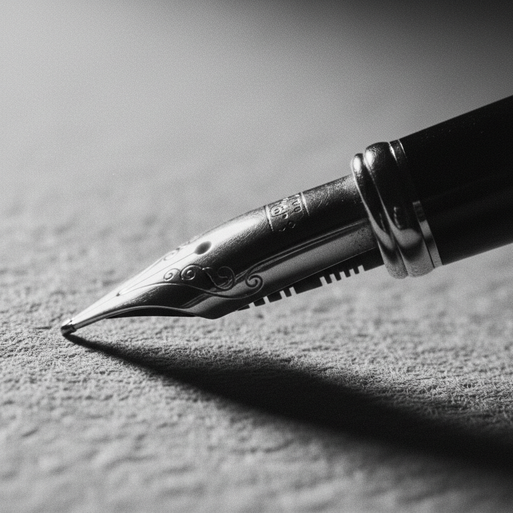 Decorative fountain pen detail