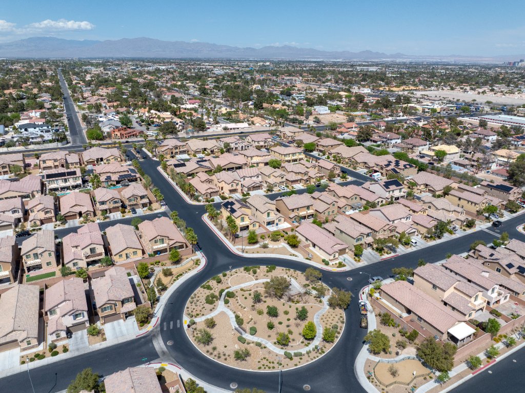 Aerial drone photo of Las Vegas real estate listing by Air to Ground Media