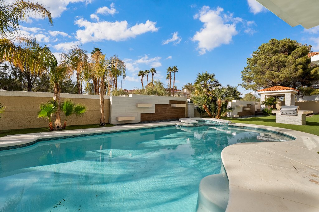 Pool and backyard real estate photography Las Vegas Nevada by Air to Ground Media