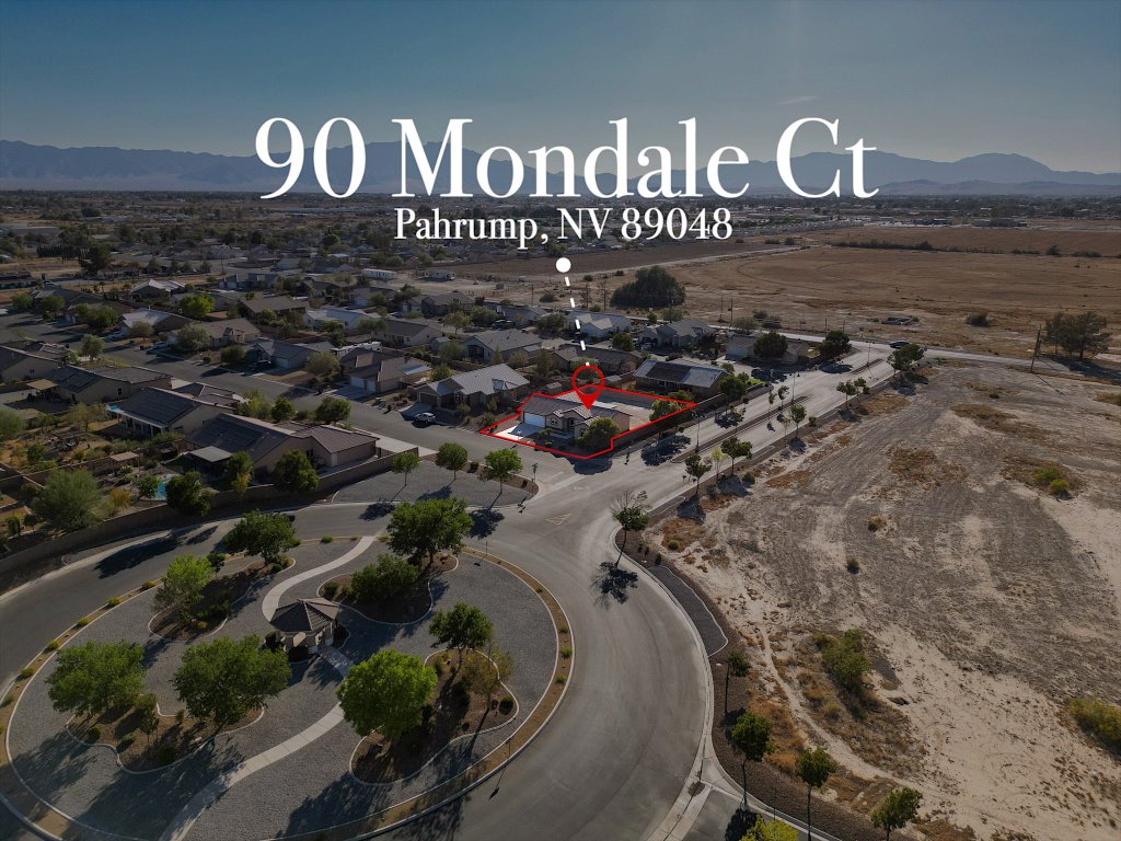 Aerial drone real estate photography Pahrump NV — 90 Mondale Ct by Air to Ground Media